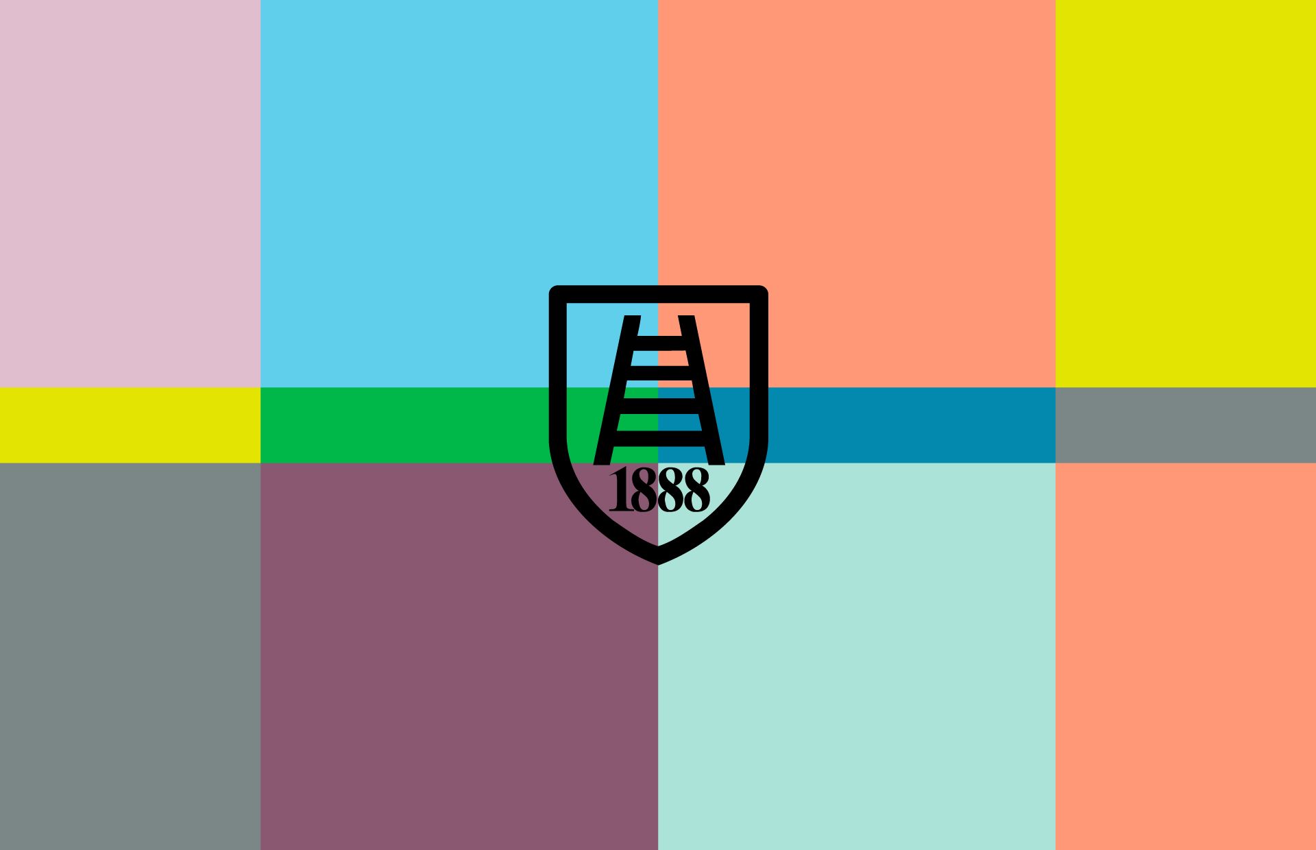 Fedrigoni logo sitting on a coloured palette of squares